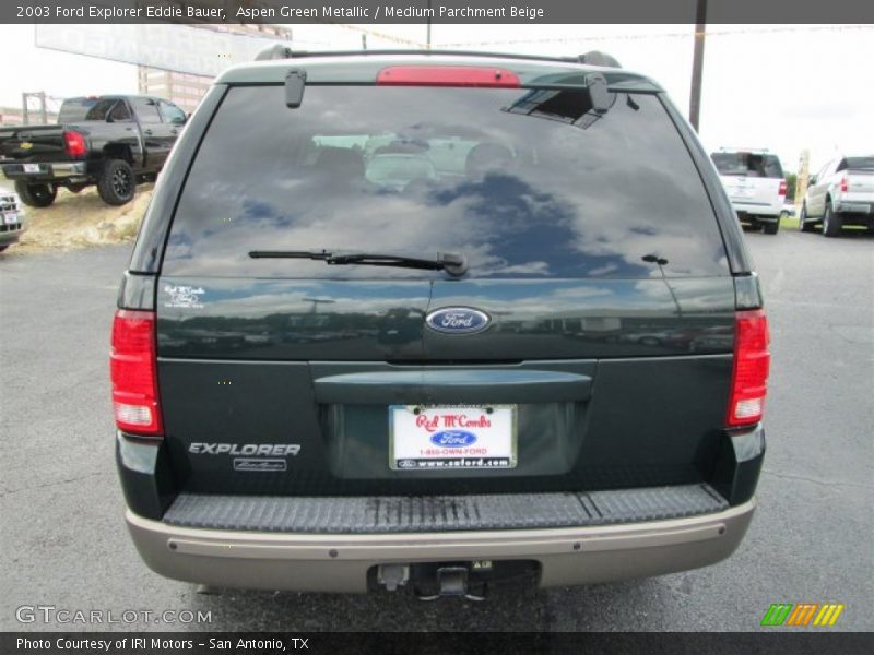 Aspen Green Metallic / Medium Parchment Beige 2003 Ford Explorer Eddie Bauer