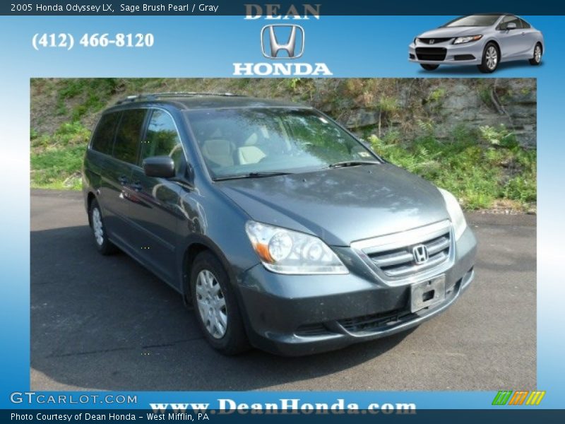 Sage Brush Pearl / Gray 2005 Honda Odyssey LX