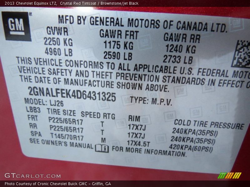 Crystal Red Tintcoat / Brownstone/Jet Black 2013 Chevrolet Equinox LTZ