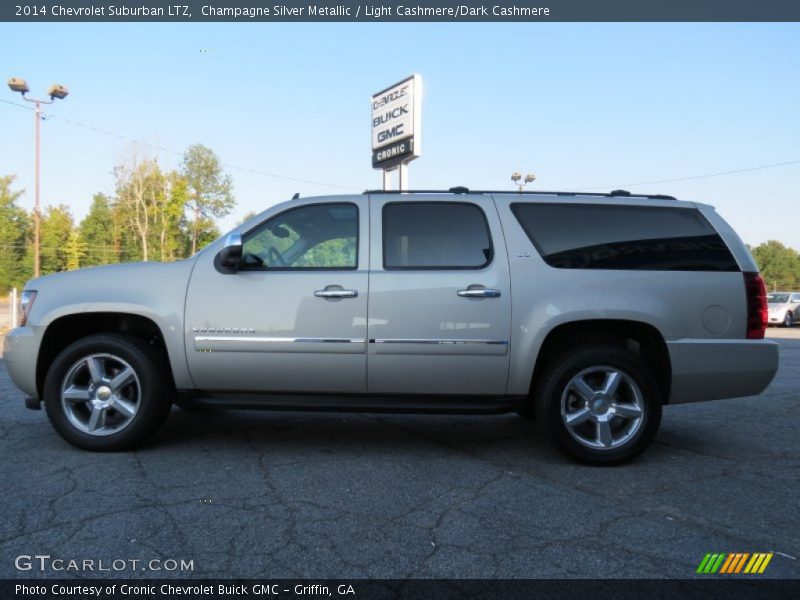 Champagne Silver Metallic / Light Cashmere/Dark Cashmere 2014 Chevrolet Suburban LTZ