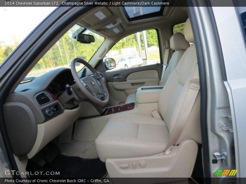 Champagne Silver Metallic / Light Cashmere/Dark Cashmere 2014 Chevrolet Suburban LTZ