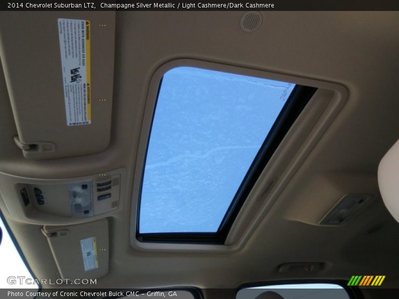 Champagne Silver Metallic / Light Cashmere/Dark Cashmere 2014 Chevrolet Suburban LTZ
