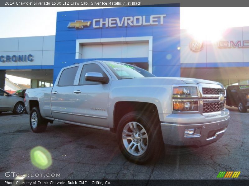 Silver Ice Metallic / Jet Black 2014 Chevrolet Silverado 1500 LTZ Crew Cab