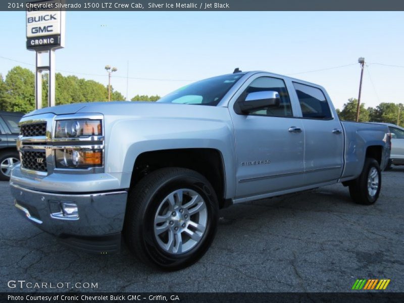 Silver Ice Metallic / Jet Black 2014 Chevrolet Silverado 1500 LTZ Crew Cab