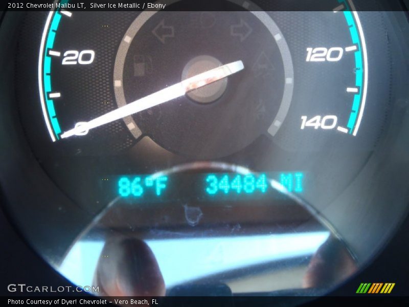 Silver Ice Metallic / Ebony 2012 Chevrolet Malibu LT