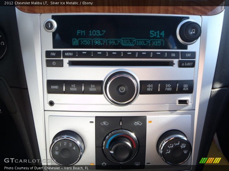 Silver Ice Metallic / Ebony 2012 Chevrolet Malibu LT