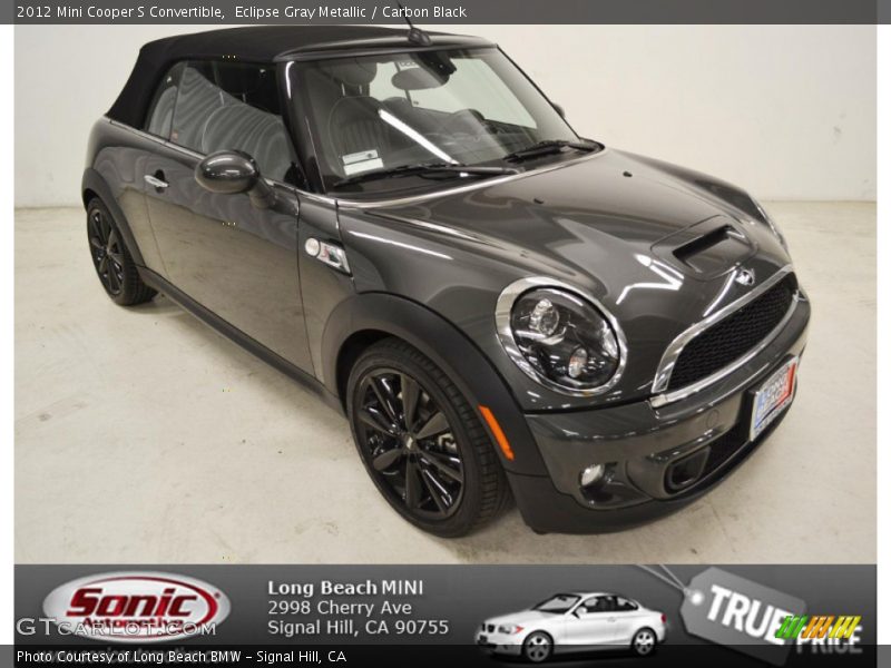 Eclipse Gray Metallic / Carbon Black 2012 Mini Cooper S Convertible