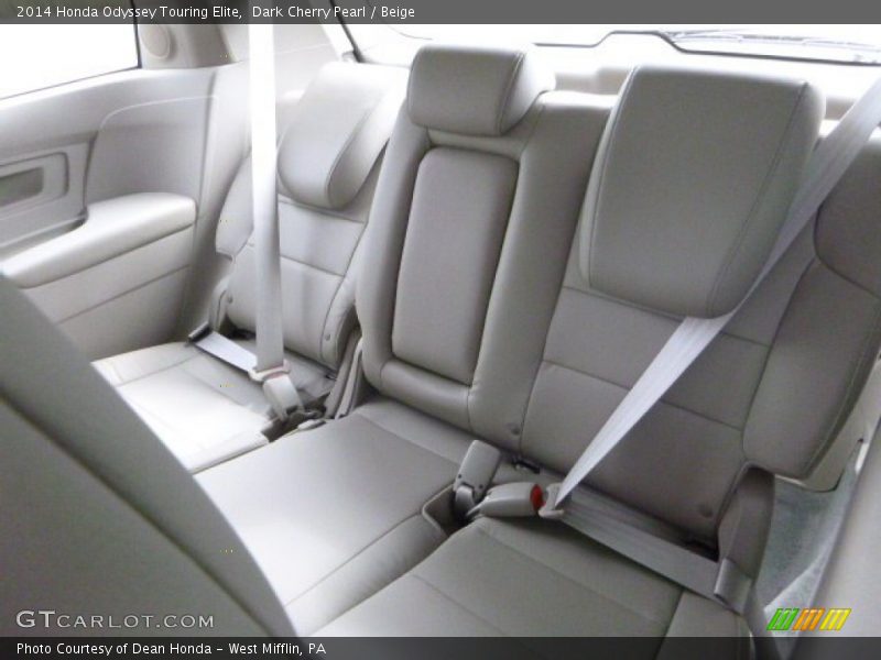 Dark Cherry Pearl / Beige 2014 Honda Odyssey Touring Elite