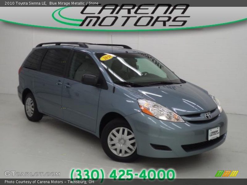 Blue Mirage Metallic / Stone 2010 Toyota Sienna LE