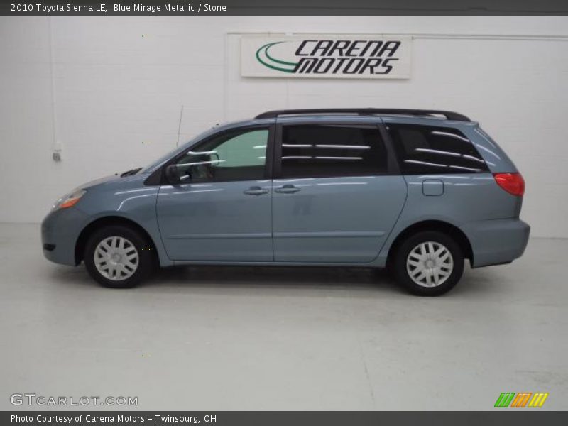 Blue Mirage Metallic / Stone 2010 Toyota Sienna LE