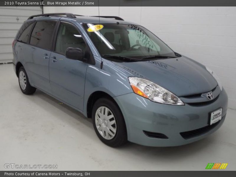 Blue Mirage Metallic / Stone 2010 Toyota Sienna LE
