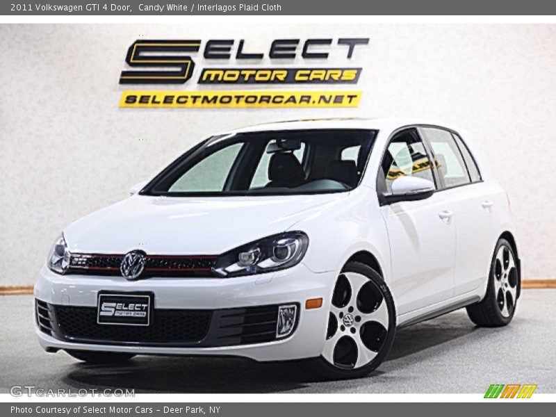 Candy White / Interlagos Plaid Cloth 2011 Volkswagen GTI 4 Door