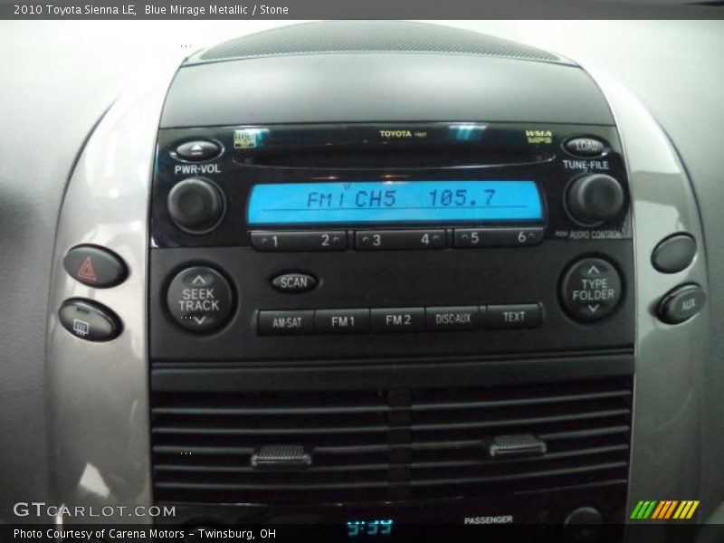 Blue Mirage Metallic / Stone 2010 Toyota Sienna LE