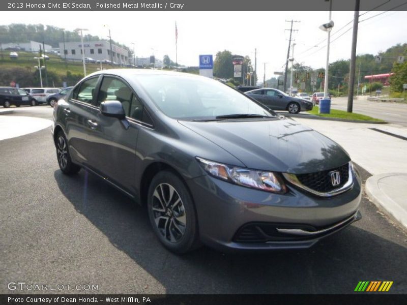 Polished Metal Metallic / Gray 2013 Honda Civic EX Sedan