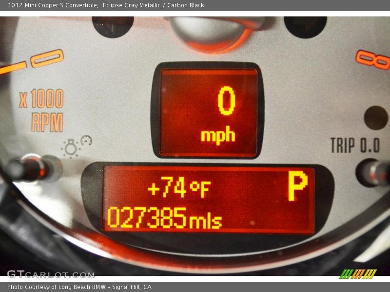 Eclipse Gray Metallic / Carbon Black 2012 Mini Cooper S Convertible