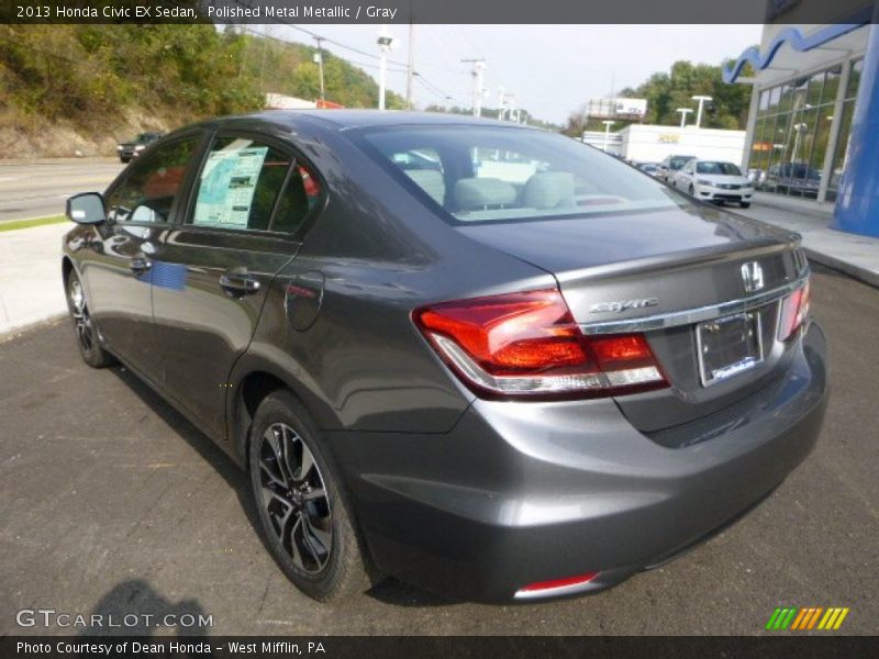 Polished Metal Metallic / Gray 2013 Honda Civic EX Sedan