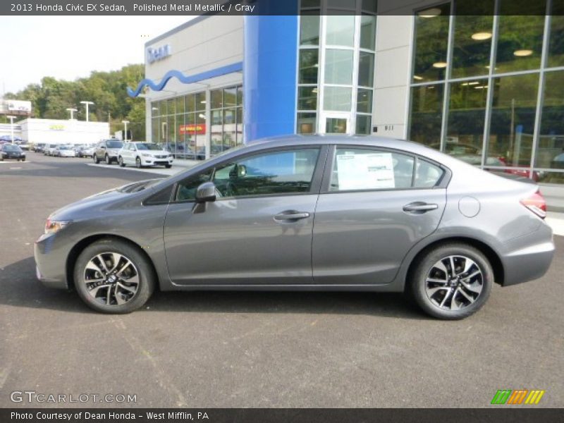 Polished Metal Metallic / Gray 2013 Honda Civic EX Sedan