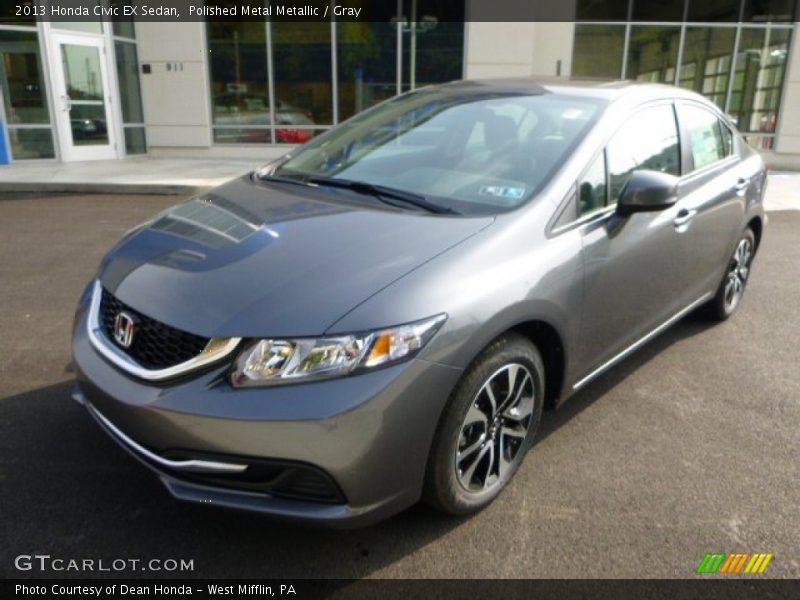 Polished Metal Metallic / Gray 2013 Honda Civic EX Sedan