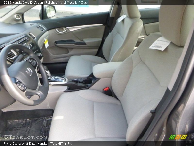 Polished Metal Metallic / Gray 2013 Honda Civic EX Sedan