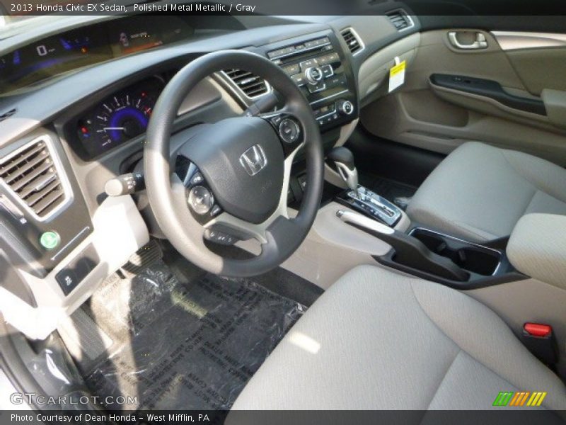 Polished Metal Metallic / Gray 2013 Honda Civic EX Sedan