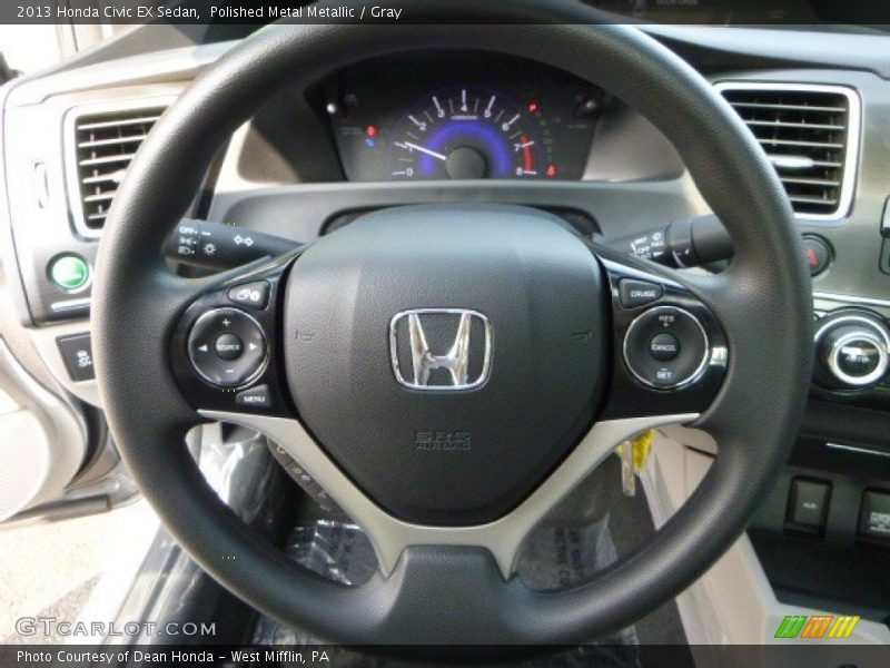 Polished Metal Metallic / Gray 2013 Honda Civic EX Sedan