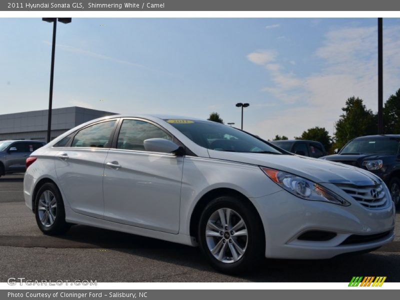 Shimmering White / Camel 2011 Hyundai Sonata GLS