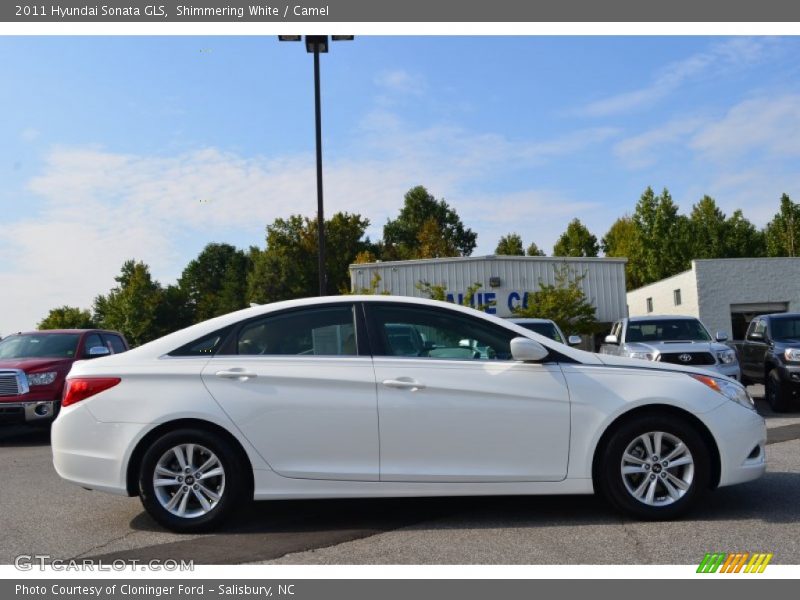 Shimmering White / Camel 2011 Hyundai Sonata GLS