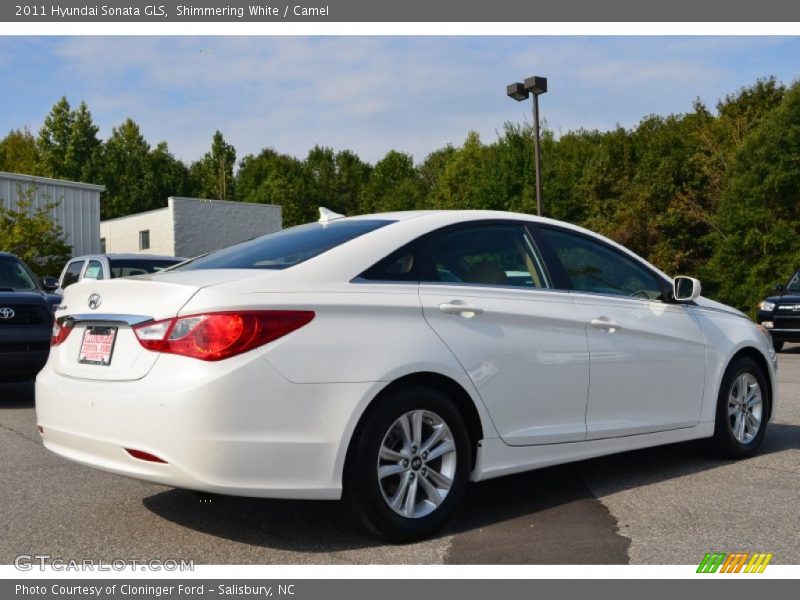 Shimmering White / Camel 2011 Hyundai Sonata GLS