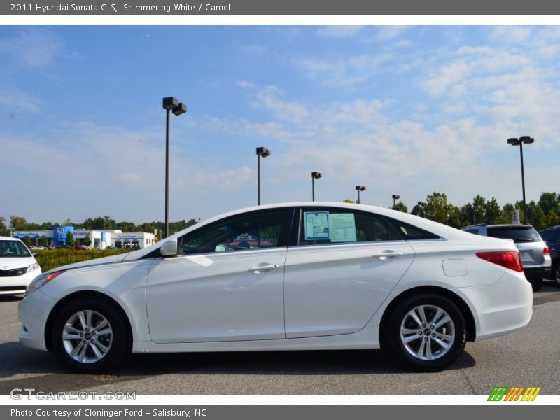 Shimmering White / Camel 2011 Hyundai Sonata GLS