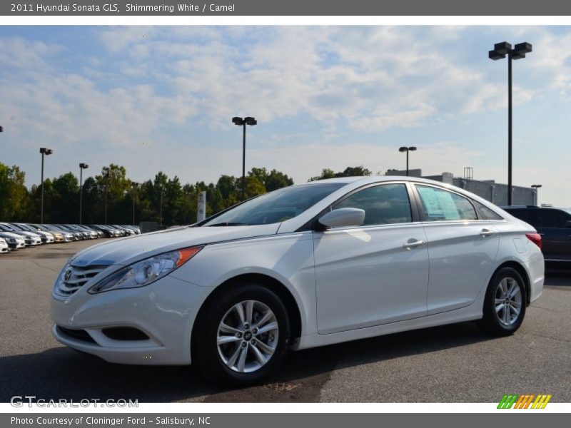 Shimmering White / Camel 2011 Hyundai Sonata GLS