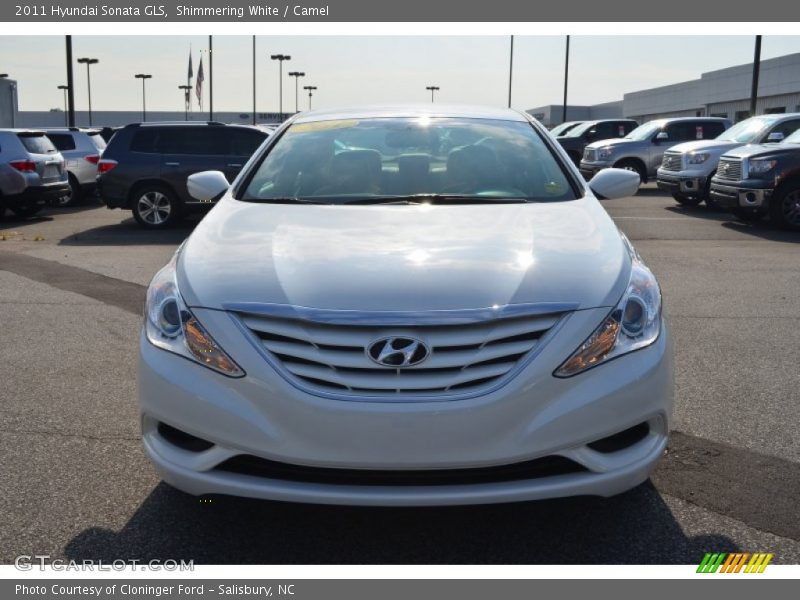 Shimmering White / Camel 2011 Hyundai Sonata GLS
