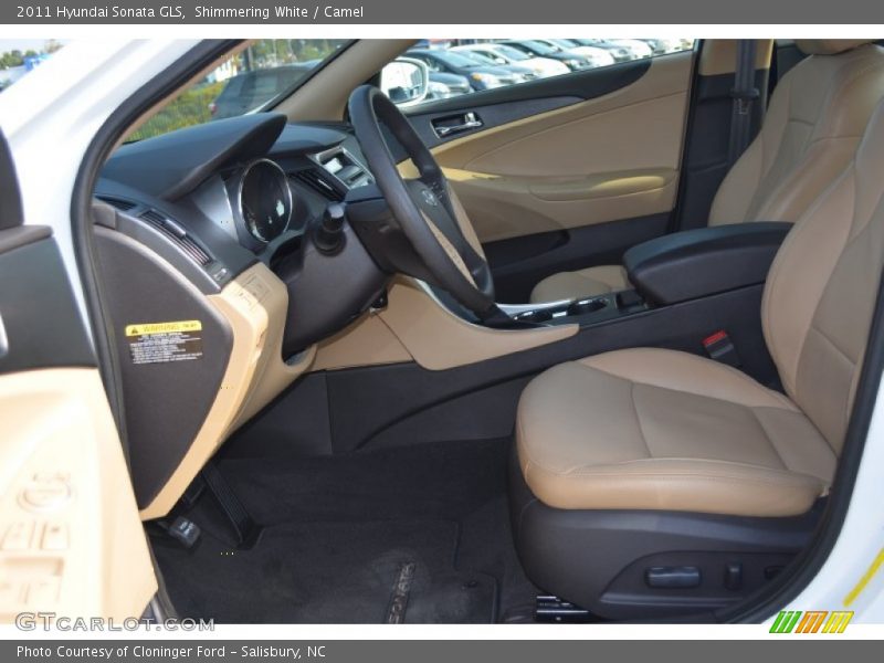 Shimmering White / Camel 2011 Hyundai Sonata GLS