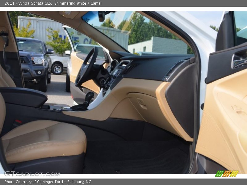 Shimmering White / Camel 2011 Hyundai Sonata GLS
