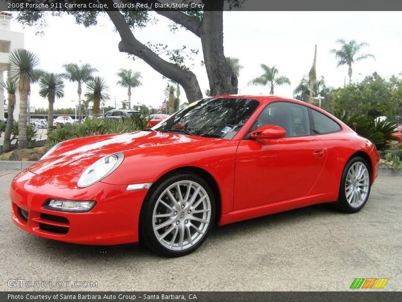 Guards Red / Black/Stone Grey 2008 Porsche 911 Carrera Coupe