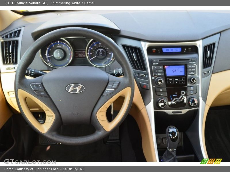 Shimmering White / Camel 2011 Hyundai Sonata GLS