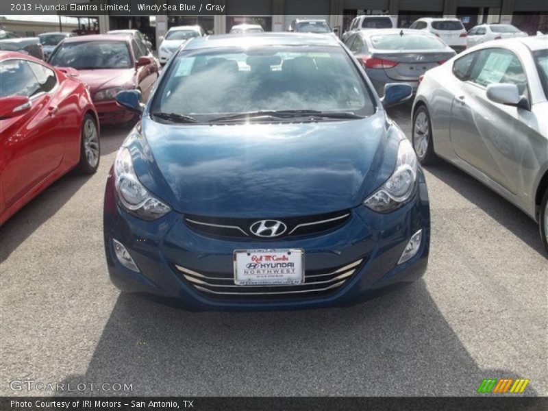 Windy Sea Blue / Gray 2013 Hyundai Elantra Limited