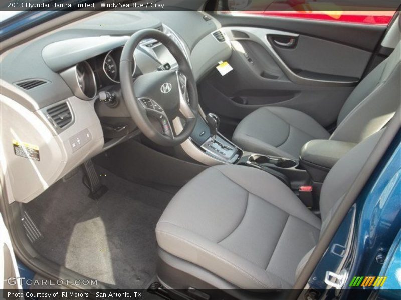 Windy Sea Blue / Gray 2013 Hyundai Elantra Limited