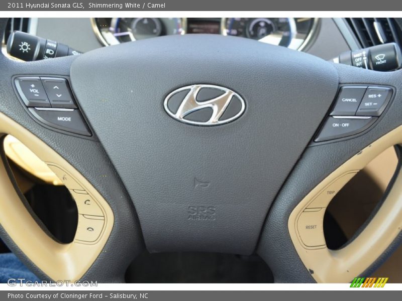 Shimmering White / Camel 2011 Hyundai Sonata GLS
