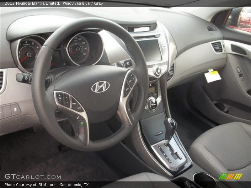 Windy Sea Blue / Gray 2013 Hyundai Elantra Limited
