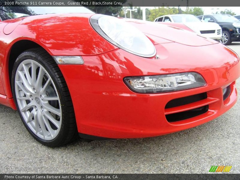 Guards Red / Black/Stone Grey 2008 Porsche 911 Carrera Coupe