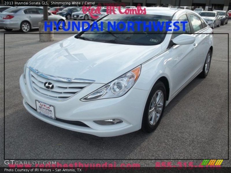 Shimmering White / Camel 2013 Hyundai Sonata GLS