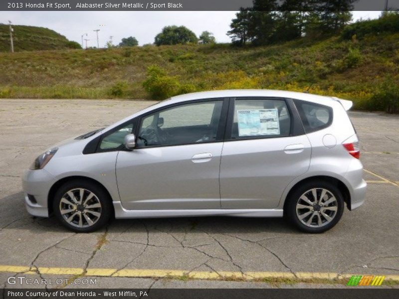 Alabaster Silver Metallic / Sport Black 2013 Honda Fit Sport