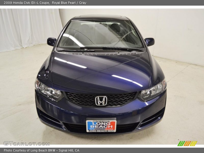 Royal Blue Pearl / Gray 2009 Honda Civic EX-L Coupe