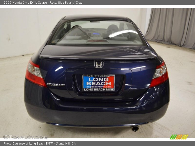 Royal Blue Pearl / Gray 2009 Honda Civic EX-L Coupe