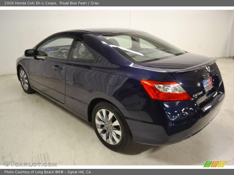 Royal Blue Pearl / Gray 2009 Honda Civic EX-L Coupe