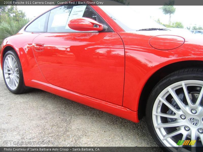 Guards Red / Black/Stone Grey 2008 Porsche 911 Carrera Coupe