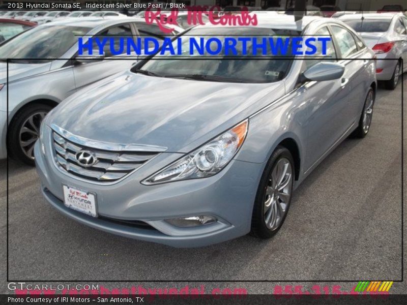 Iridescent Silver Blue Pearl / Black 2013 Hyundai Sonata SE