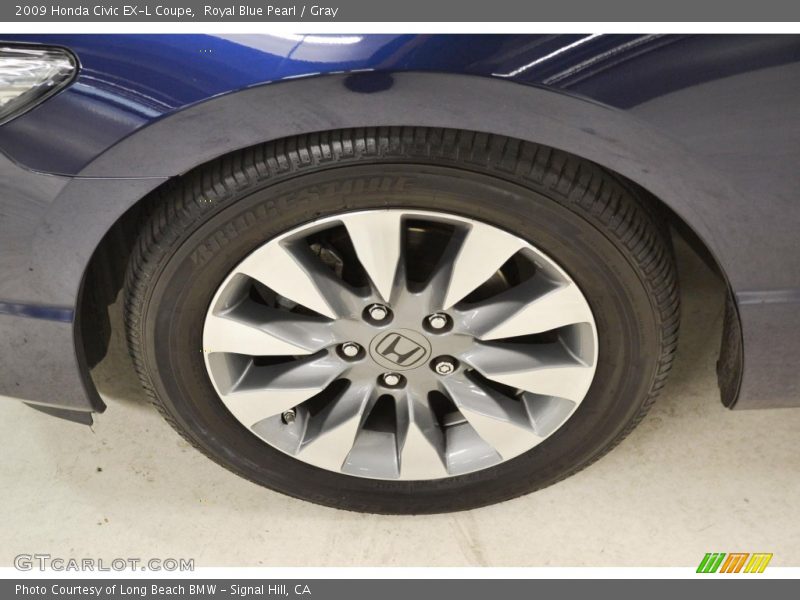 Royal Blue Pearl / Gray 2009 Honda Civic EX-L Coupe