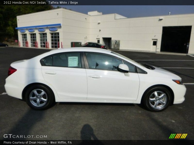 Taffeta White / Beige 2012 Honda Civic NGV Sedan