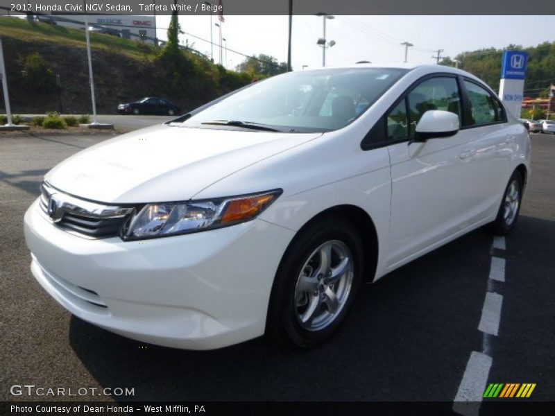 Taffeta White / Beige 2012 Honda Civic NGV Sedan